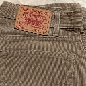 Levi’s 505 Cords Men’s 33-34